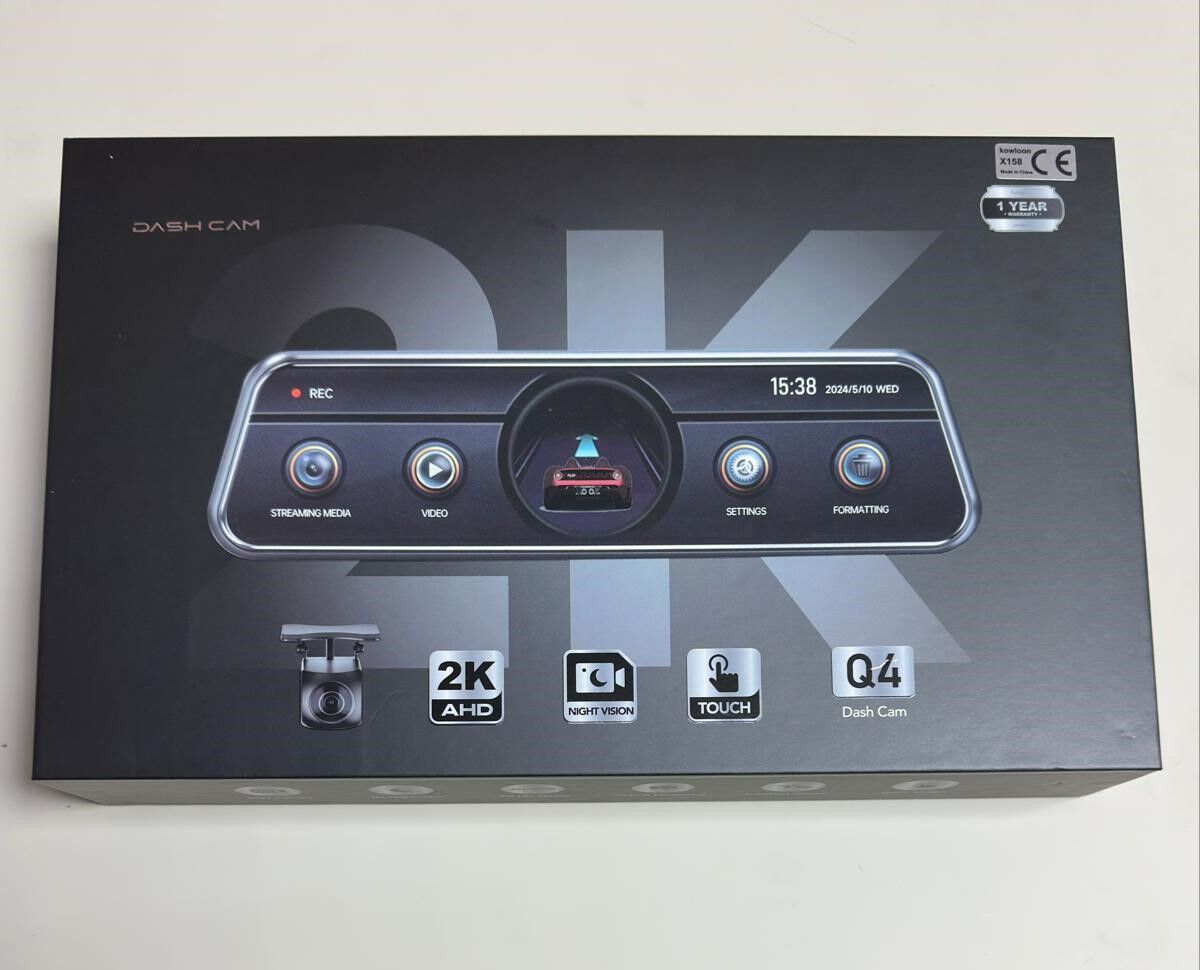 NaviTonex 2K Akıllı Dikiz Aynası Kamera 2K HDR Smart Mirror Araç İçi Kamera Q4