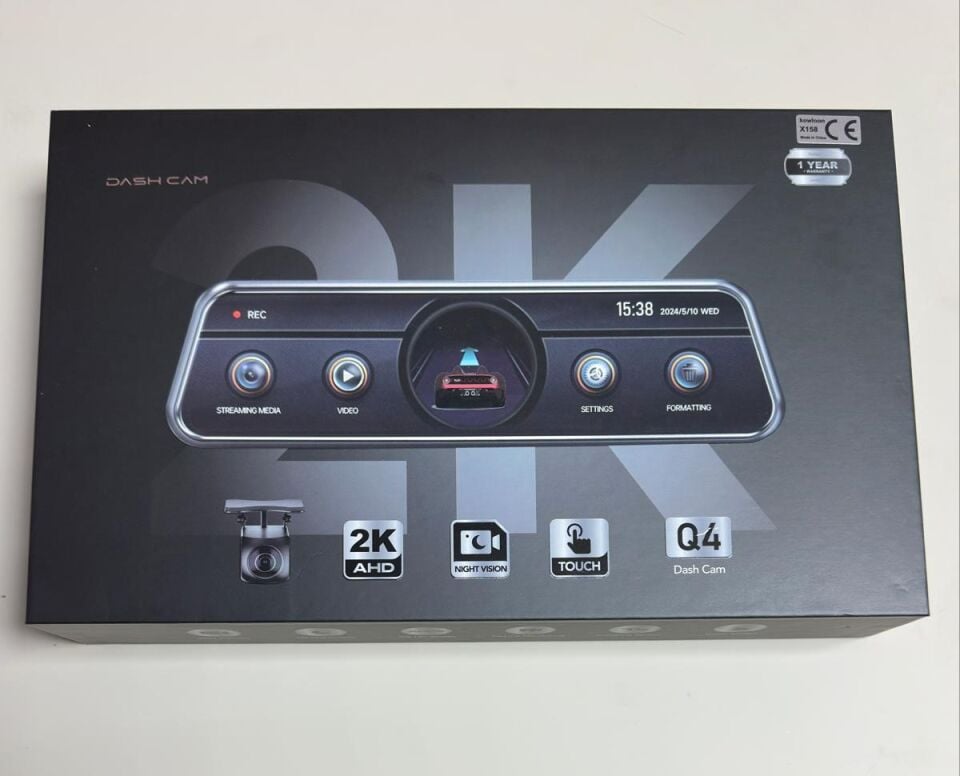NaviTonex 2K Akıllı Dikiz Aynası Kamera 2K HDR Smart Mirror Araç İçi Kamera Q4